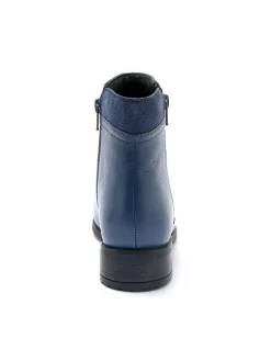 Boots en cuir double zip