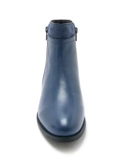 Boots en cuir double zip