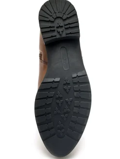 Boots en cuir double zip