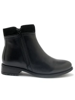 Boots en cuir double zip