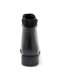 Boots en cuir double zip
