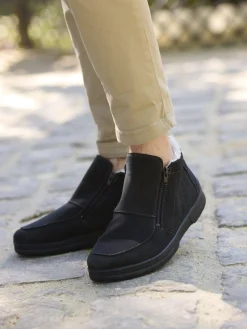 Boots fourrées double zip