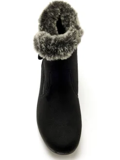 Boots fourrées zippées