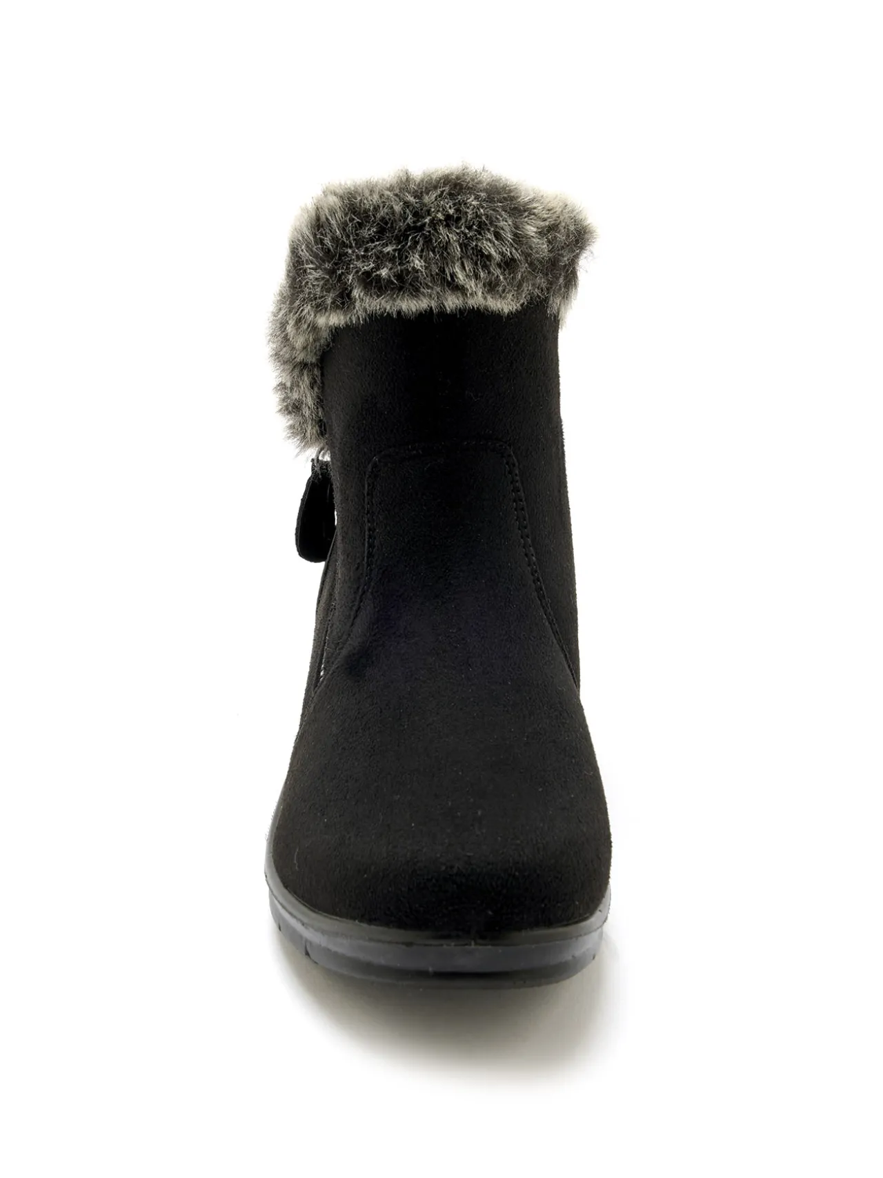 Boots fourrées zippées