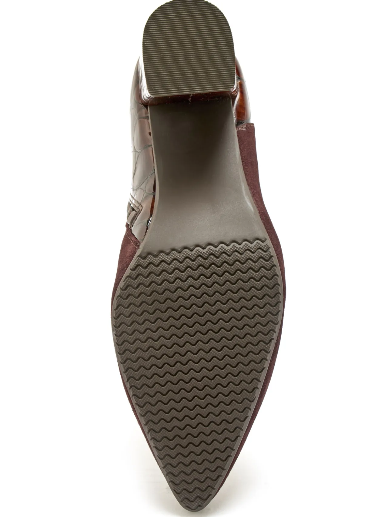 Boots zippées cuir velours