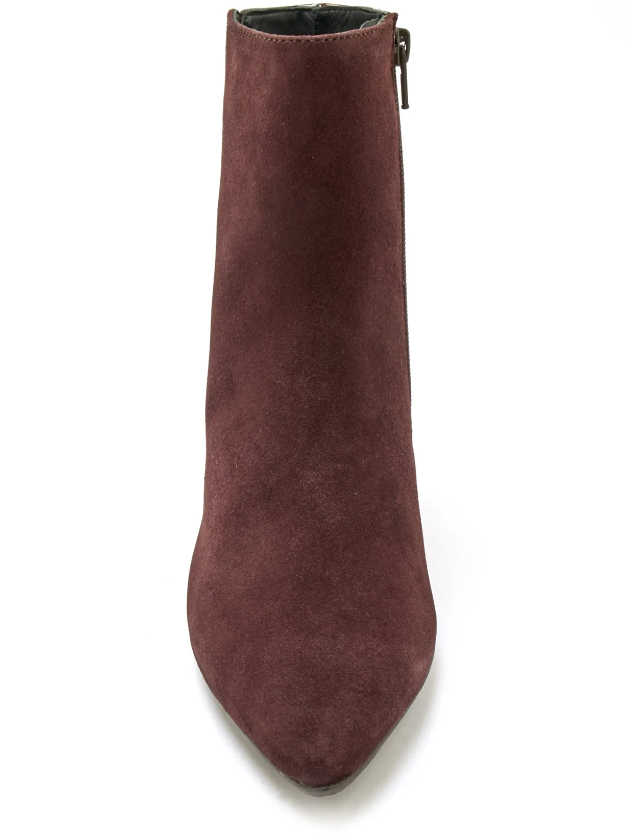 Boots zippées cuir velours