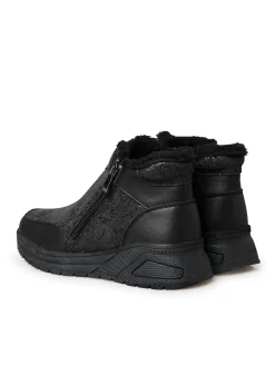 Boots zippées fourrées