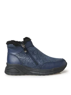 Boots zippées fourrées