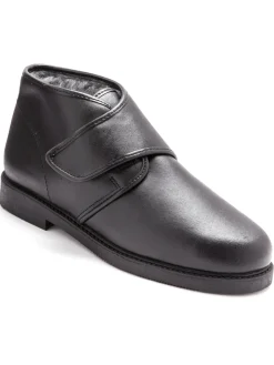 Bottillons cuir fourrés extra larges