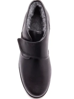 Bottillons cuir fourrés extra larges