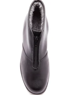 Bottillons fourrés à zip largeur confort