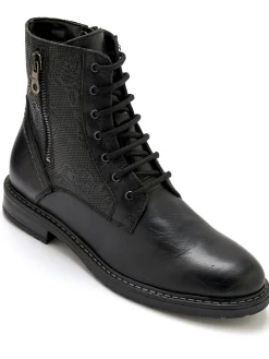 Bottines avec zip et lacets