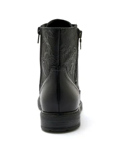 Bottines avec zip et lacets