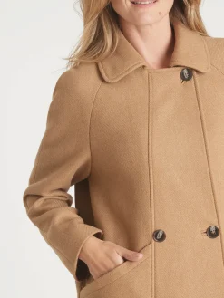 Caban 50% laine large col