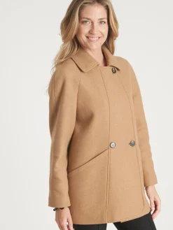 Caban 50% laine large col