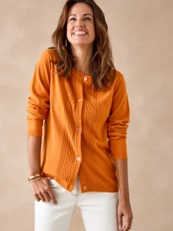 Cardigan avec jeux de torsades