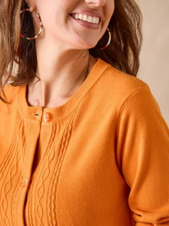 Cardigan avec jeux de torsades