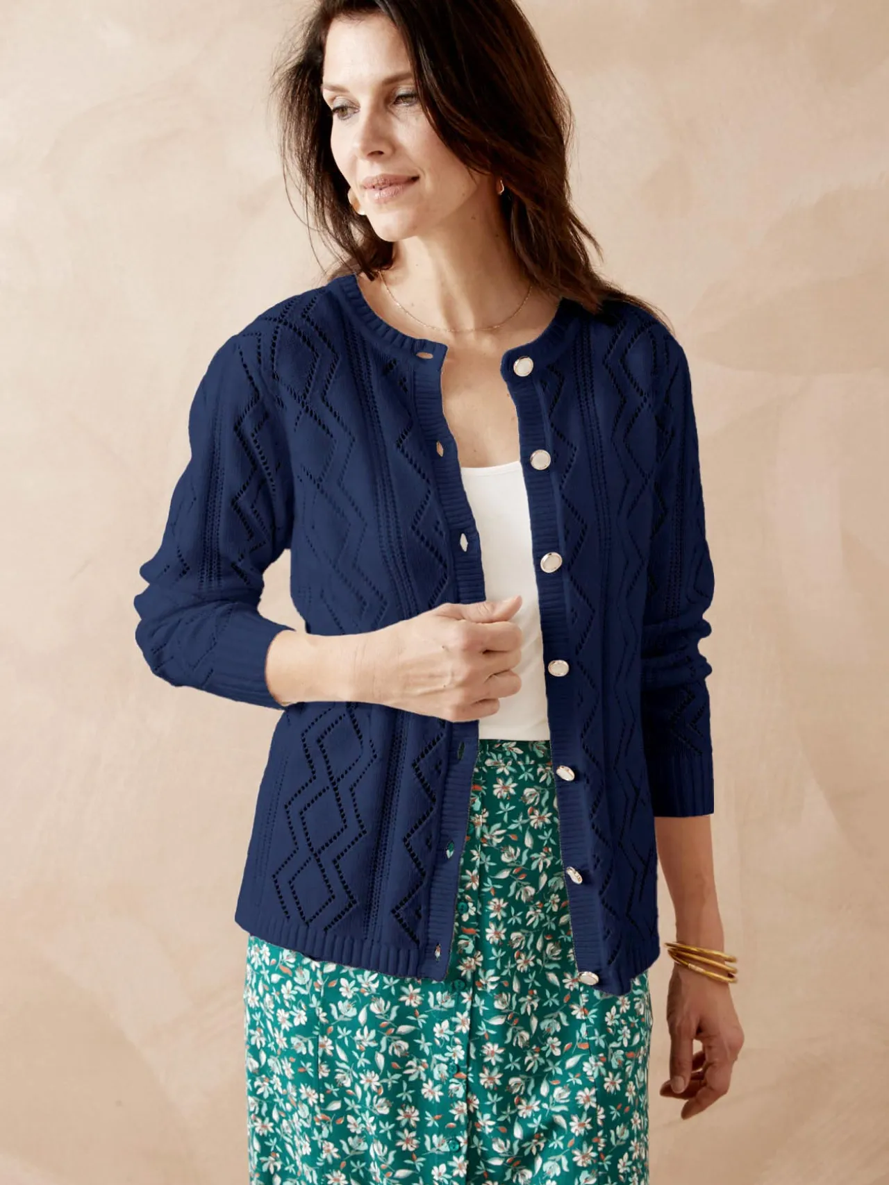 Cardigan en maille fantaisie