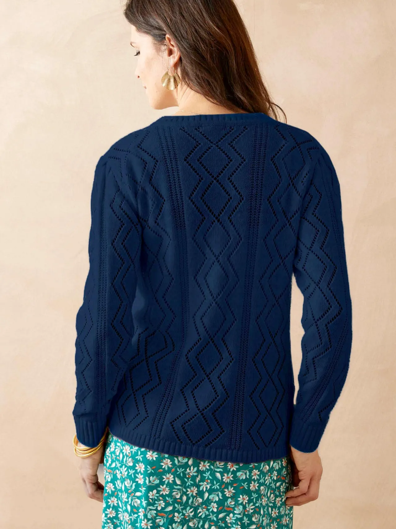 Cardigan en maille fantaisie
