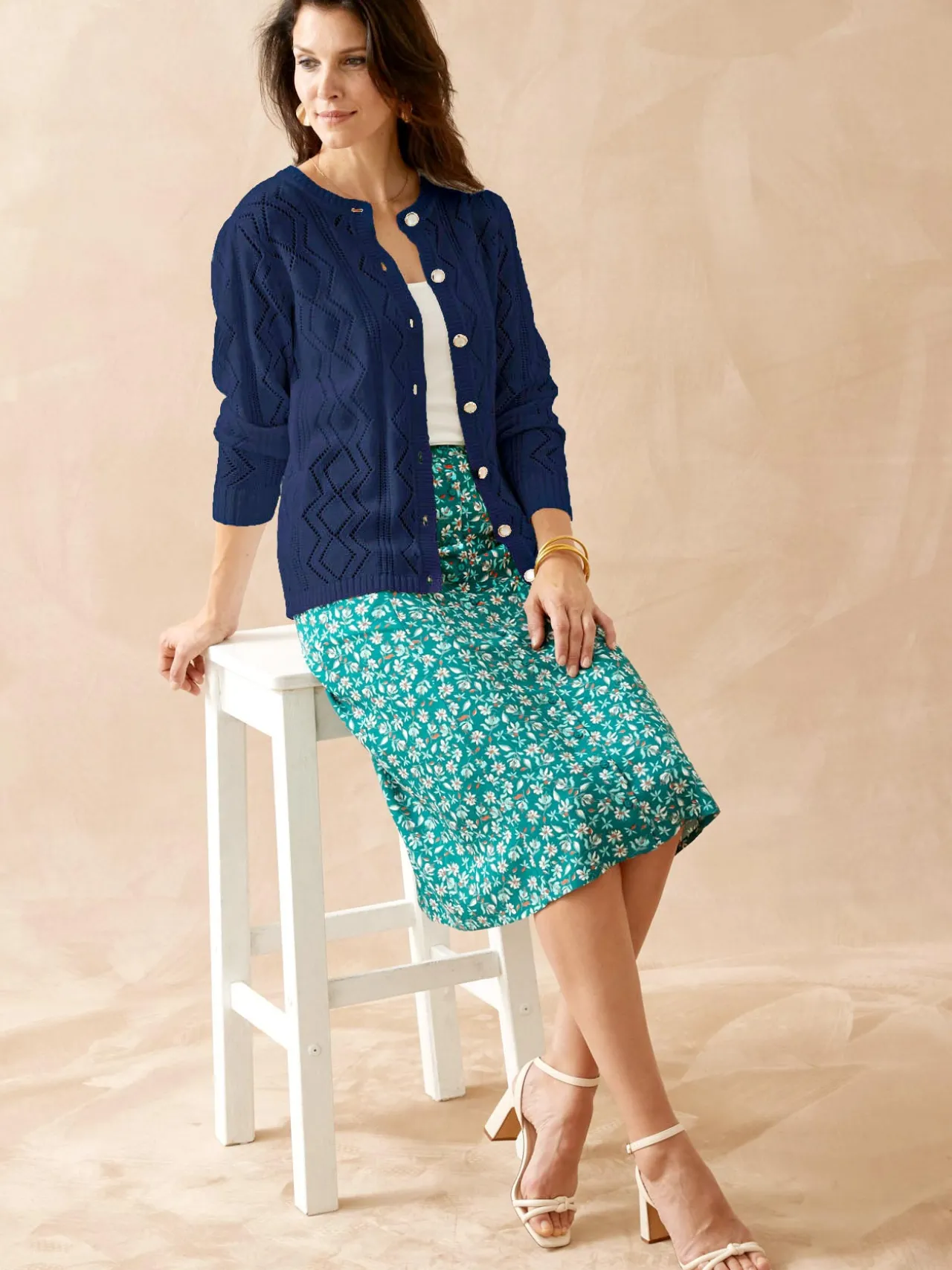 Cardigan en maille fantaisie