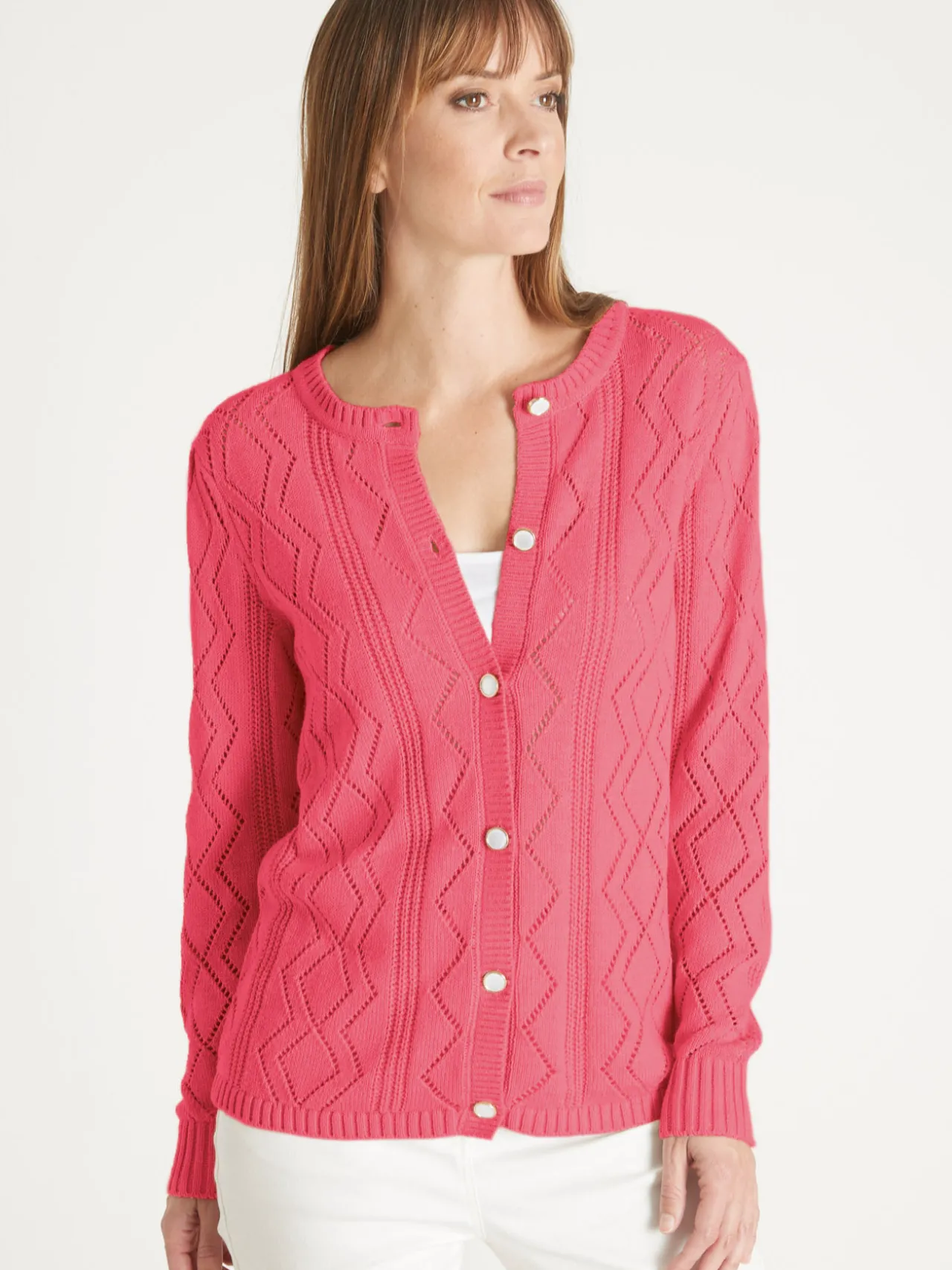 Cardigan en maille fantaisie