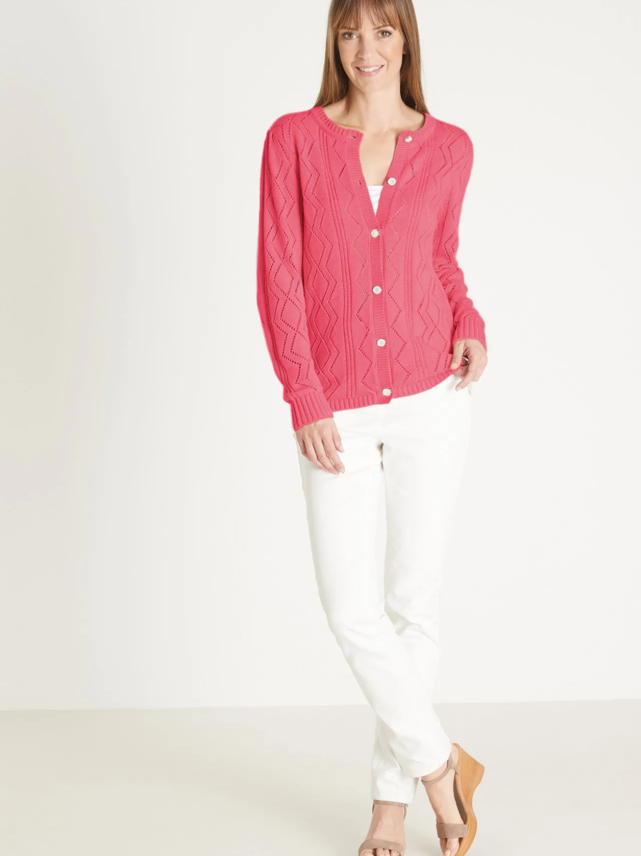 Cardigan en maille fantaisie