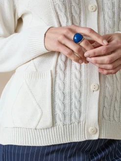 Cardigan en maille torsadée