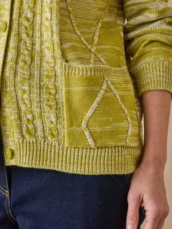 Cardigan en maille torsadée
