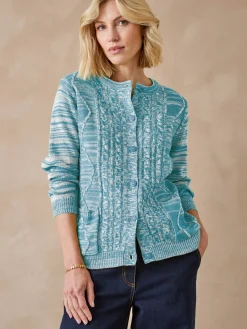 Cardigan en maille torsadée