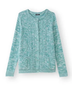 Cardigan en maille torsadée