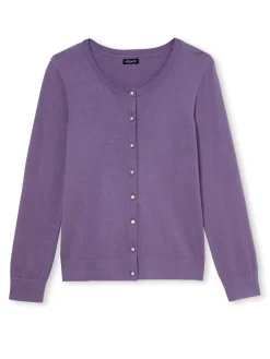 Cardigan élégant boutons-bijoux