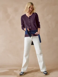 Cardigan élégant boutons-bijoux