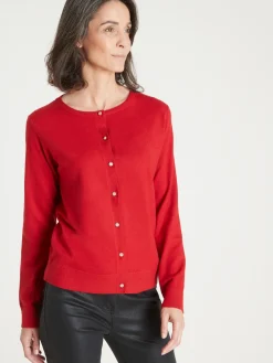 Cardigan élégant boutons-bijoux