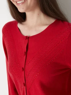 Cardigan point fantaisie détails rivets