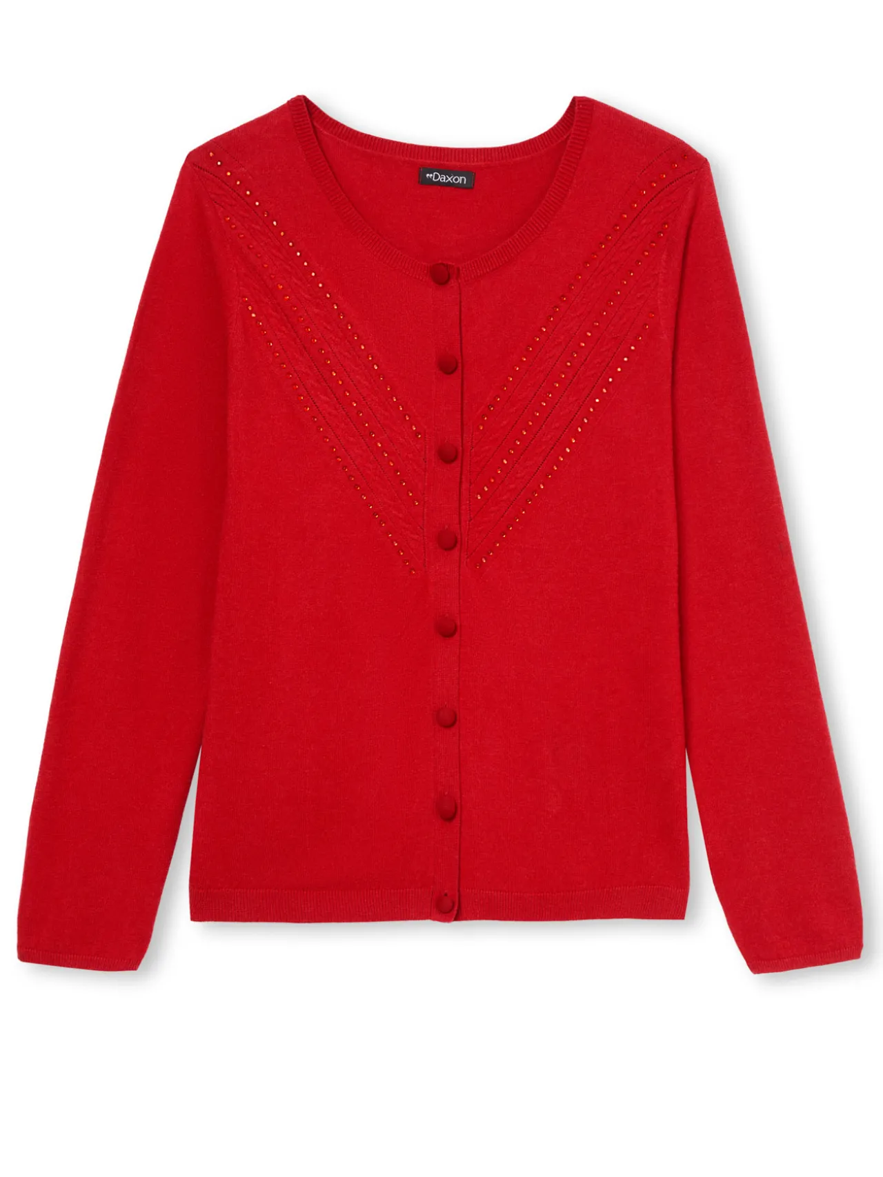 Cardigan point fantaisie détails rivets