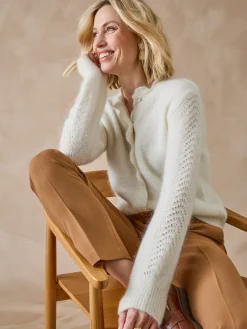 Cardigan points fantaisie ajourés