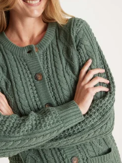 Cardigan torsadé col rond