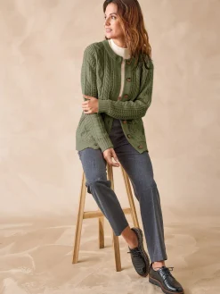 Cardigan torsadé col rond