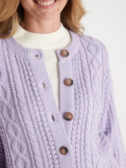 Cardigan torsadé col rond