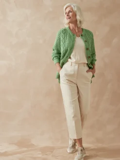 Cardigan torsadé col rond