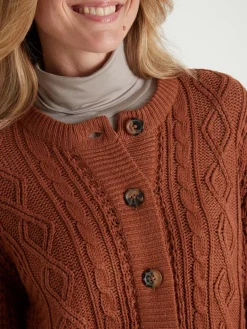 Cardigan torsadé col rond