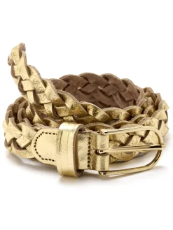 Ceinture tressée en cuir