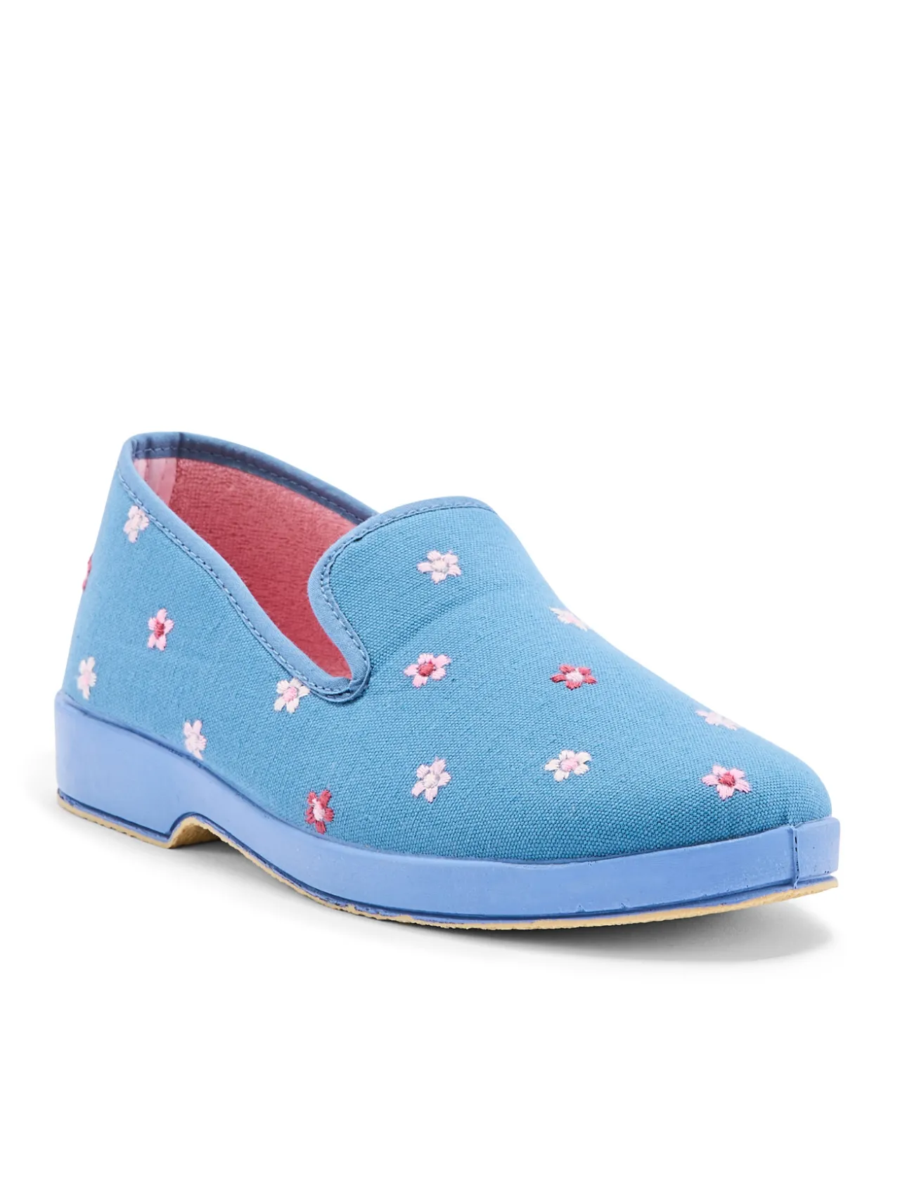 Charentaises brodées intérieur éponge