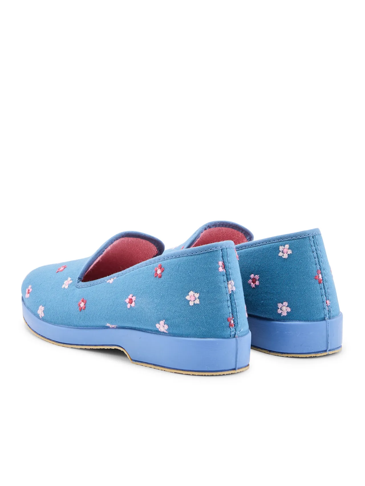 Charentaises brodées intérieur éponge