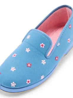 Charentaises brodées intérieur éponge