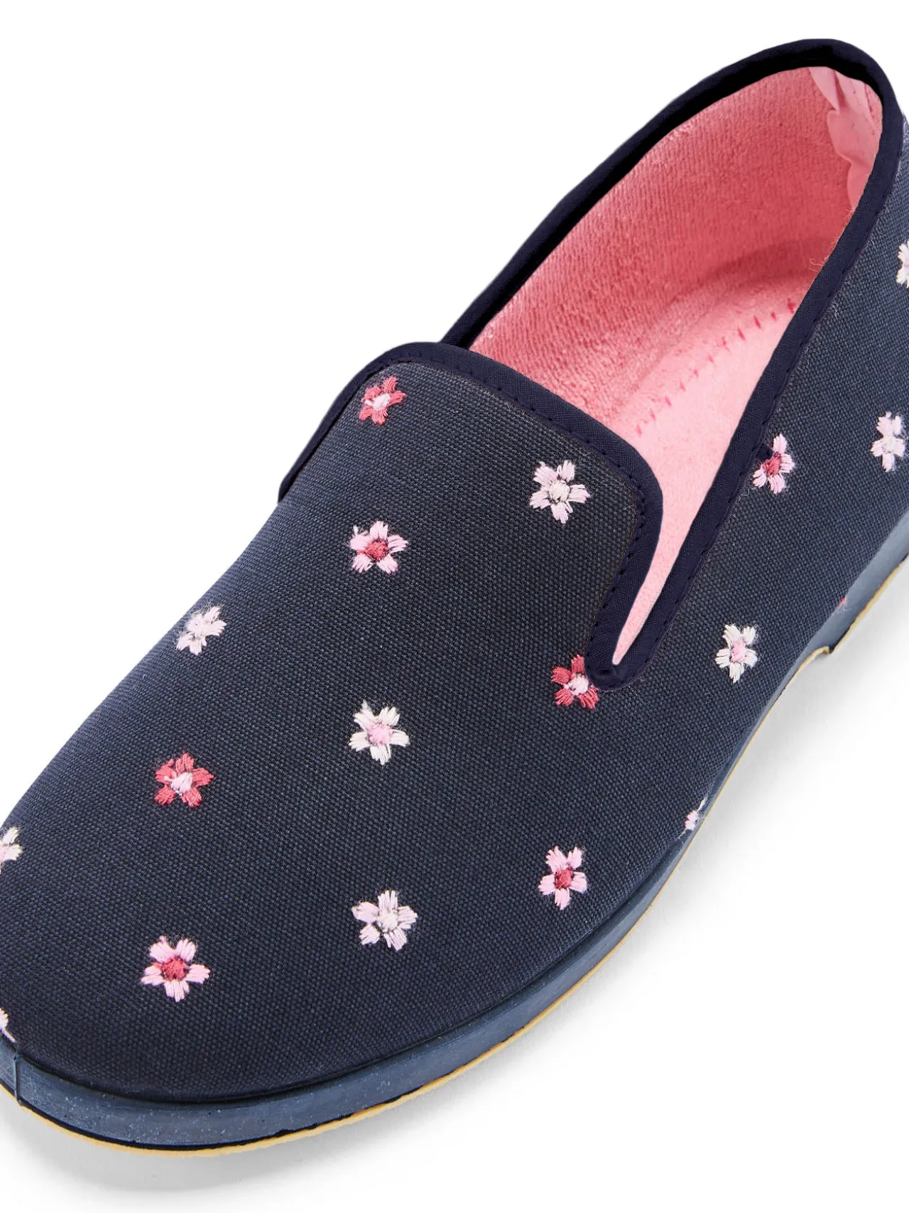 Charentaises brodées intérieur éponge