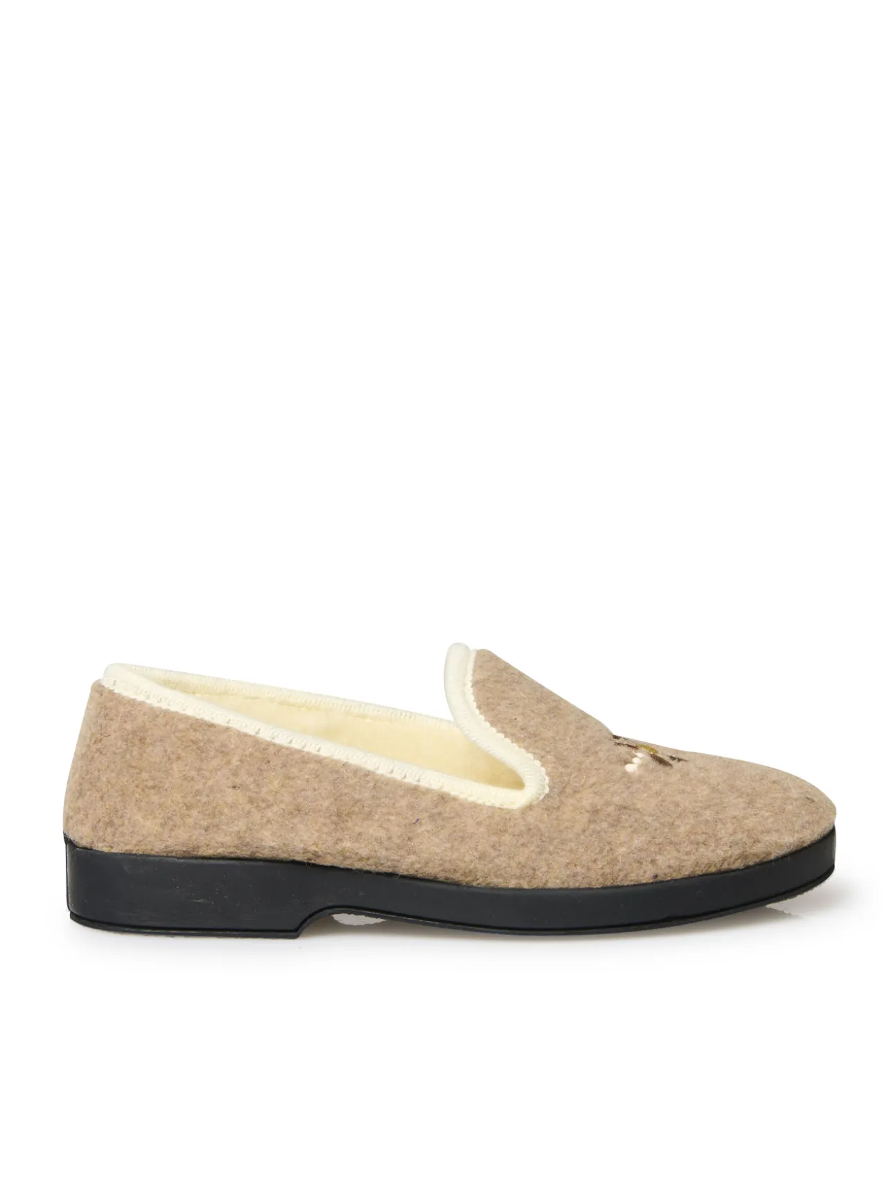 Charentaises entièrement fourrées laine