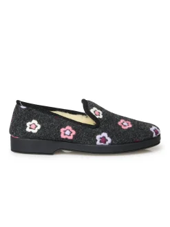 Charentaises entièrement fourrées laine