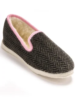 Charentaises fourrées semelle feutre