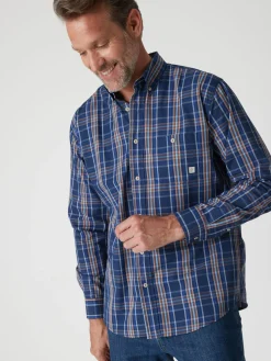 Chemise à carreaux manches longues